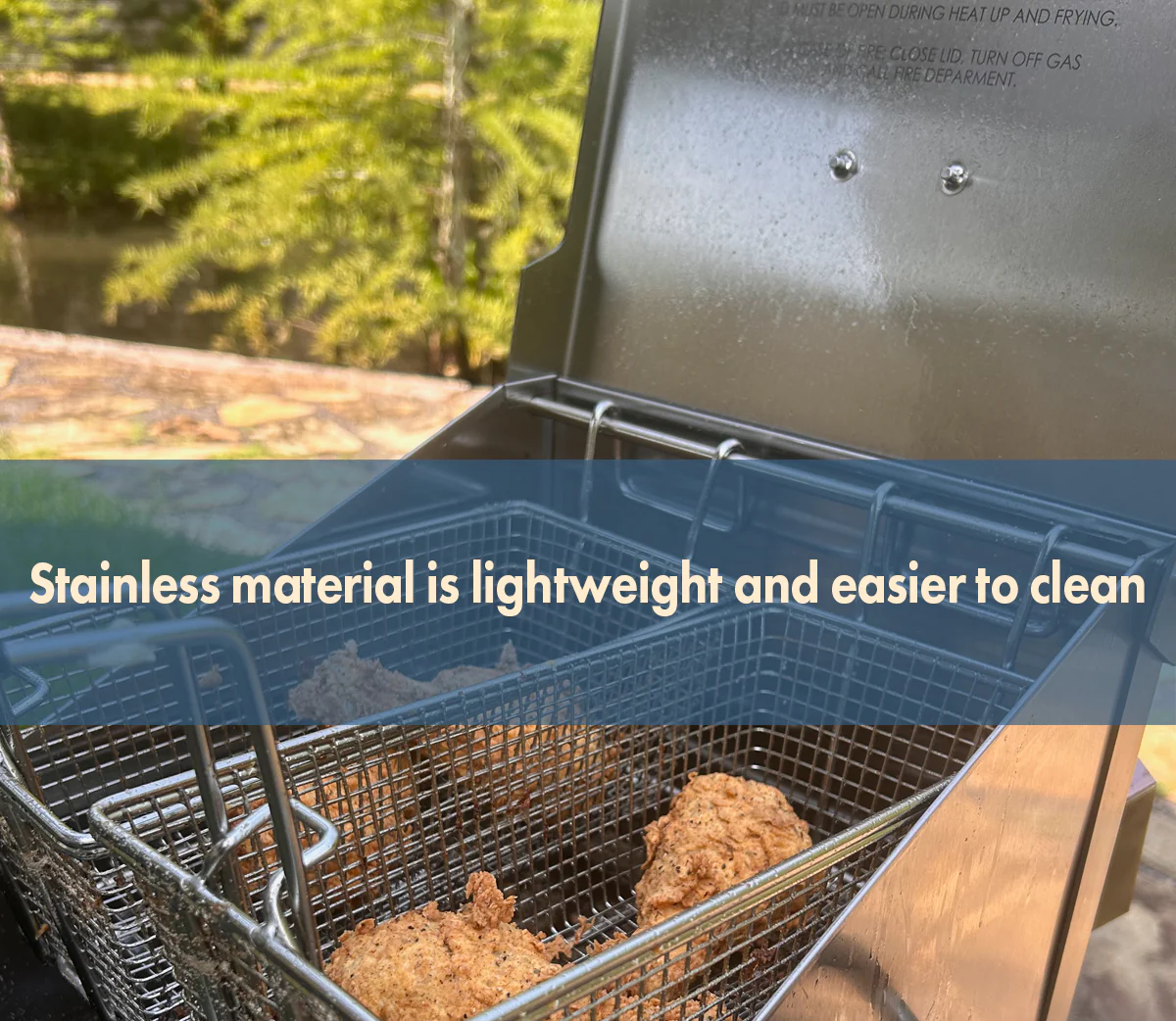 4-gal Stainless Bayou® Fryer with Cart - Image 4